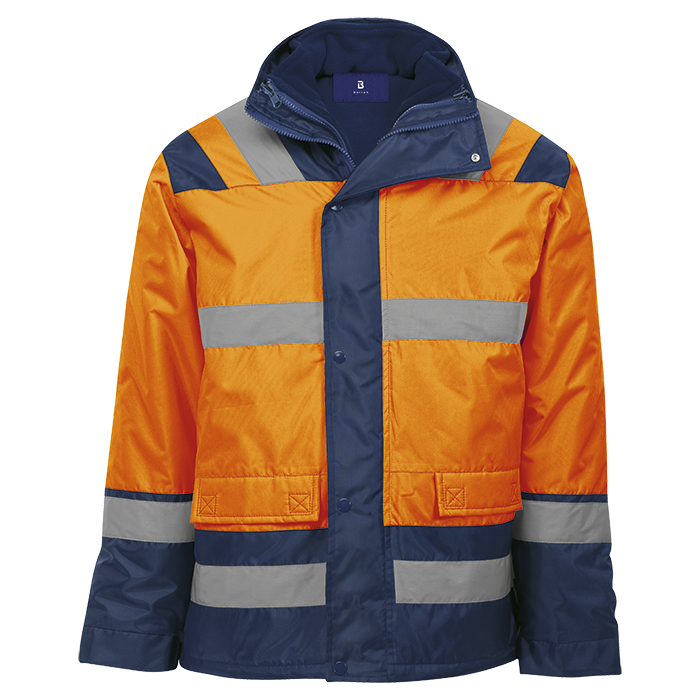 Blaze 4-In-1 Jacket - Safety Orange/Navy