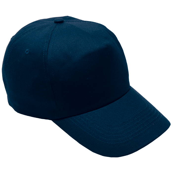 5 Panel Cotton with Hard Front Cap - Navy
