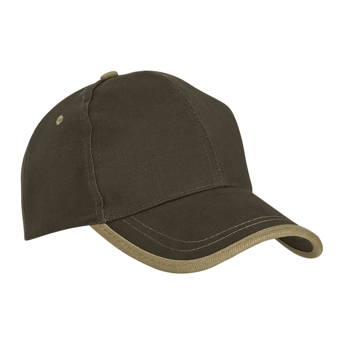 6 Panel Canvas Binding Cap - Olive/Khaki