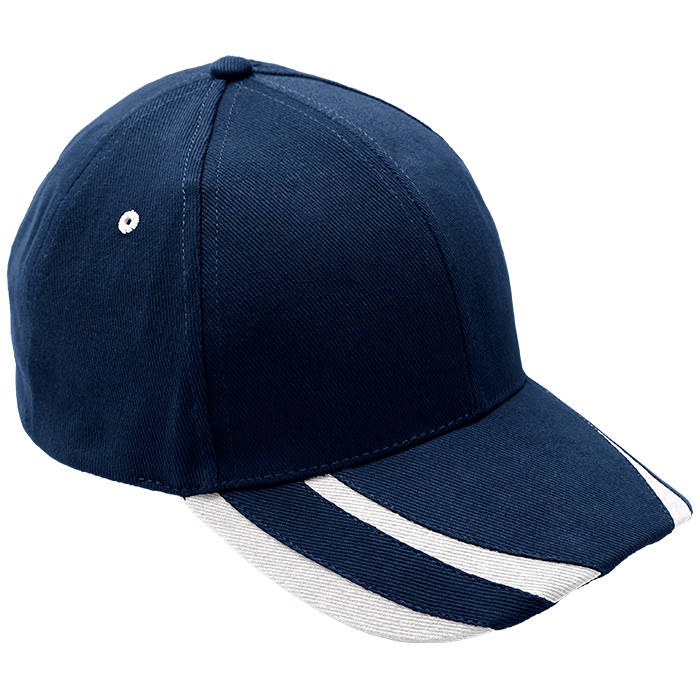 6 Panel Supporter Cap - Navy/White