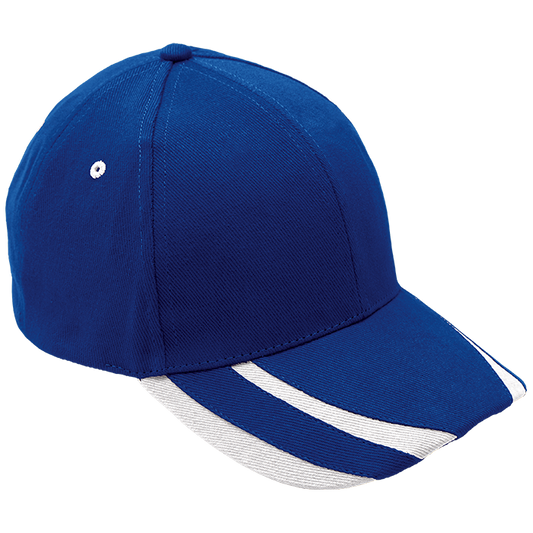 6 Panel Supporter Cap - Royal/White