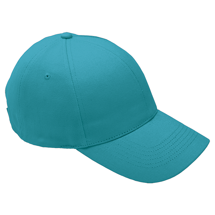 6 Panel Brushed Cotton Cap - Aquamarine