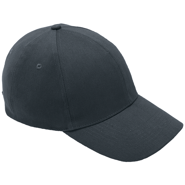 6 Panel Brushed Cotton Cap - Grey