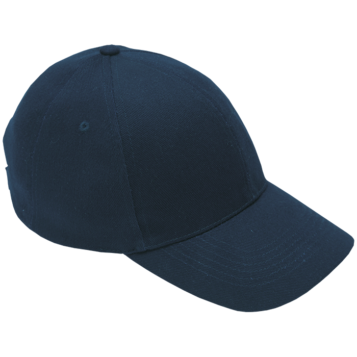 6 Panel Brushed Cotton Cap - Navy
