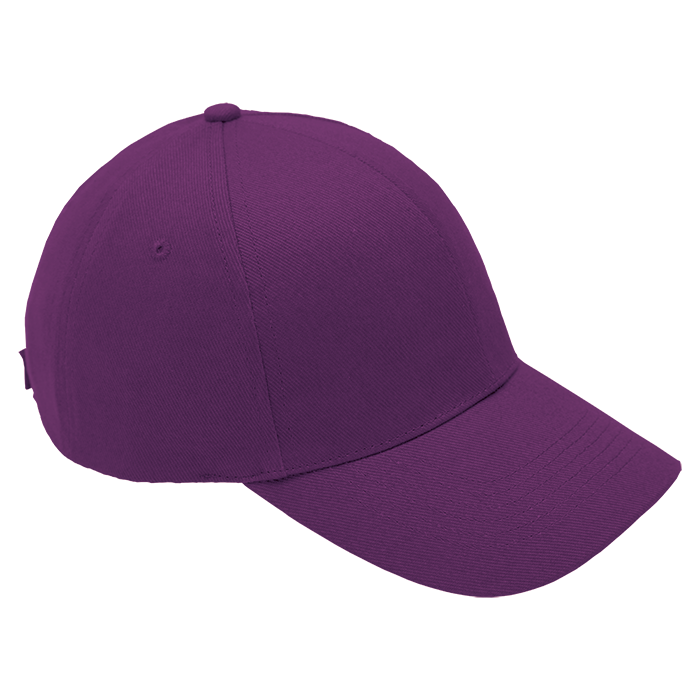 6 Panel Brushed Cotton Cap - Vivid Purple