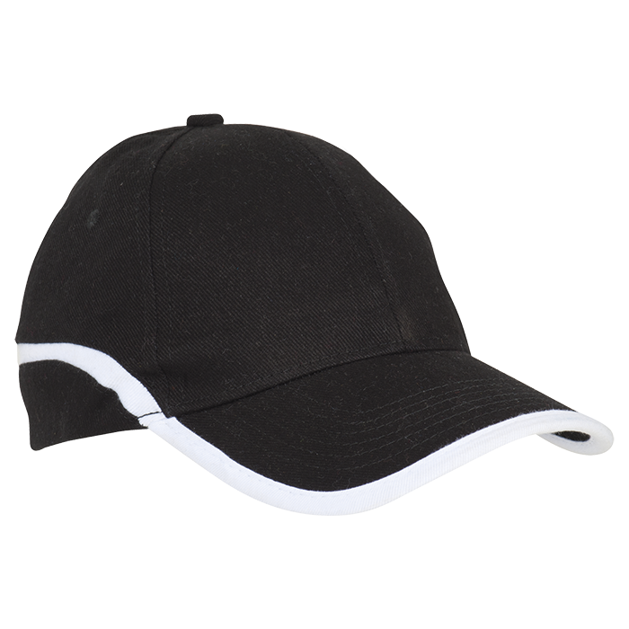 6 Panel Insert Binding Cap - Black/White