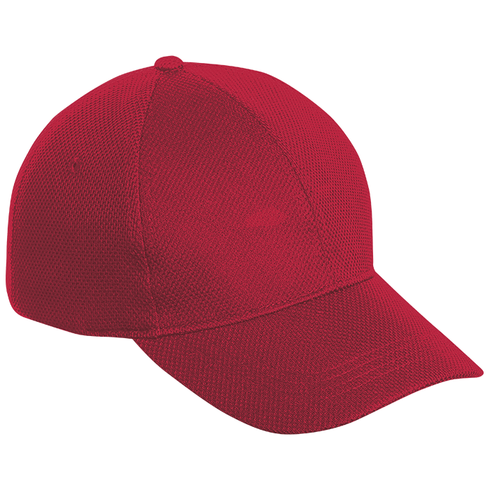 6 Panel Podium Cap - Red