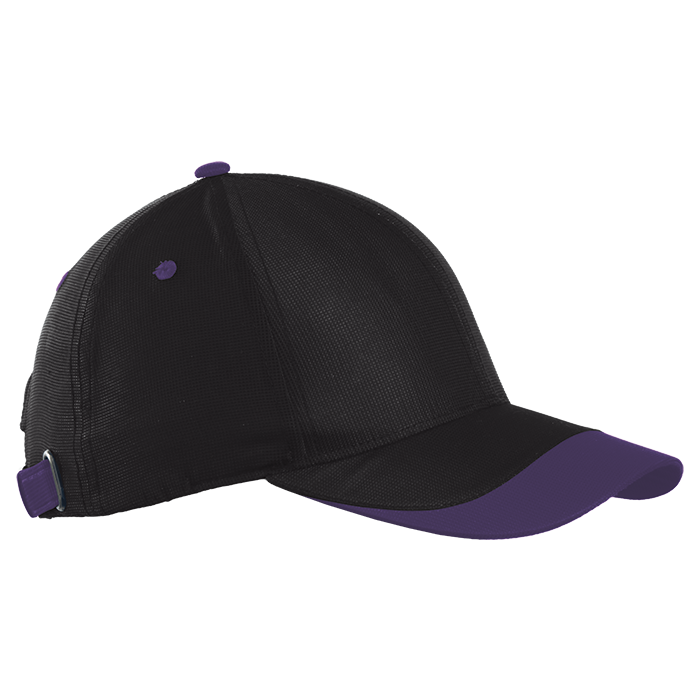 6 Panel Sway Cap - Black/Purple