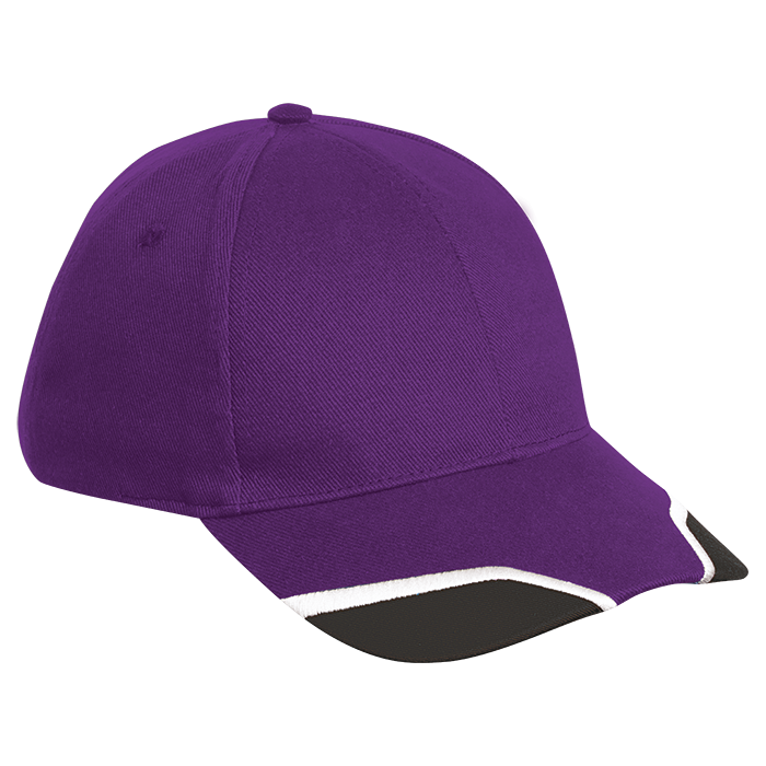 6 Panel Axle Cap - Plum Purple/Black/White