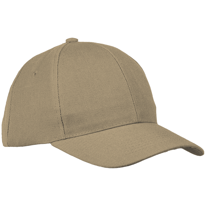 6 Panel Raven Cap - Khaki