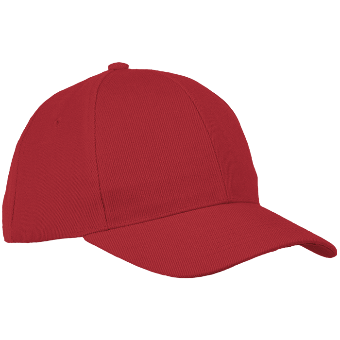 6 Panel Raven Cap - Red