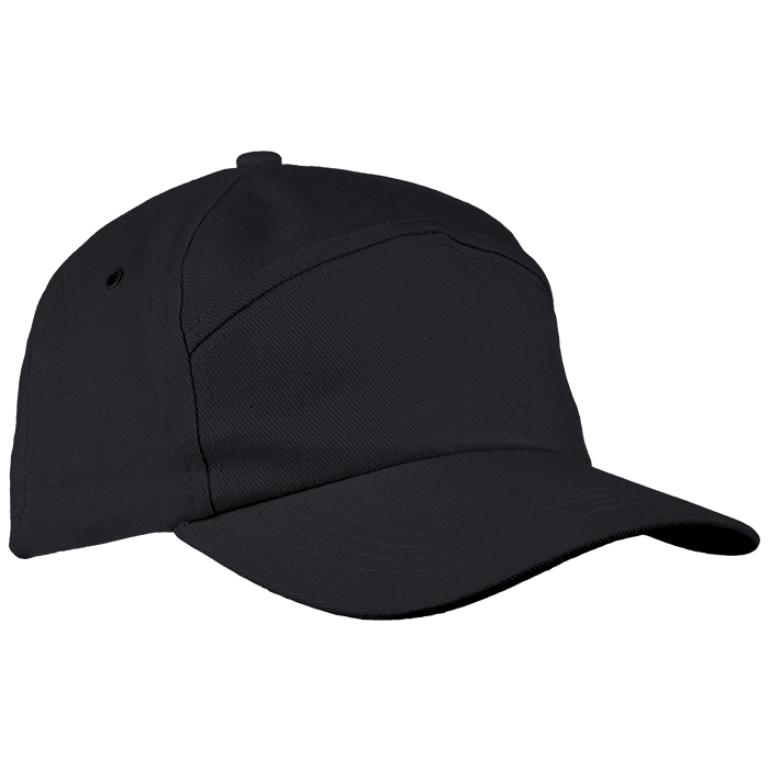 6 Panel Carbon Cap - Black
