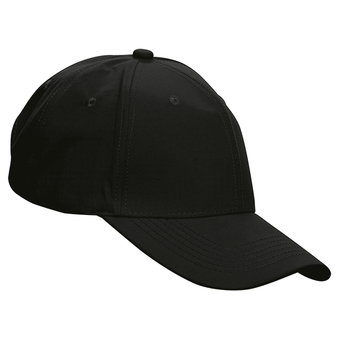 6 Panel Barron Active Apex Cap - Black
