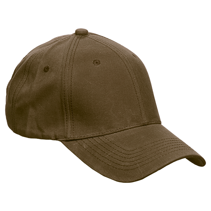 6 Panel Barron Washed Oil Skin Cap - Brown