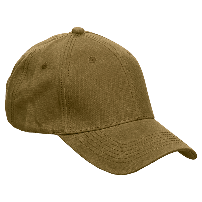 6 Panel Barron Washed Oil Skin Cap - Olive