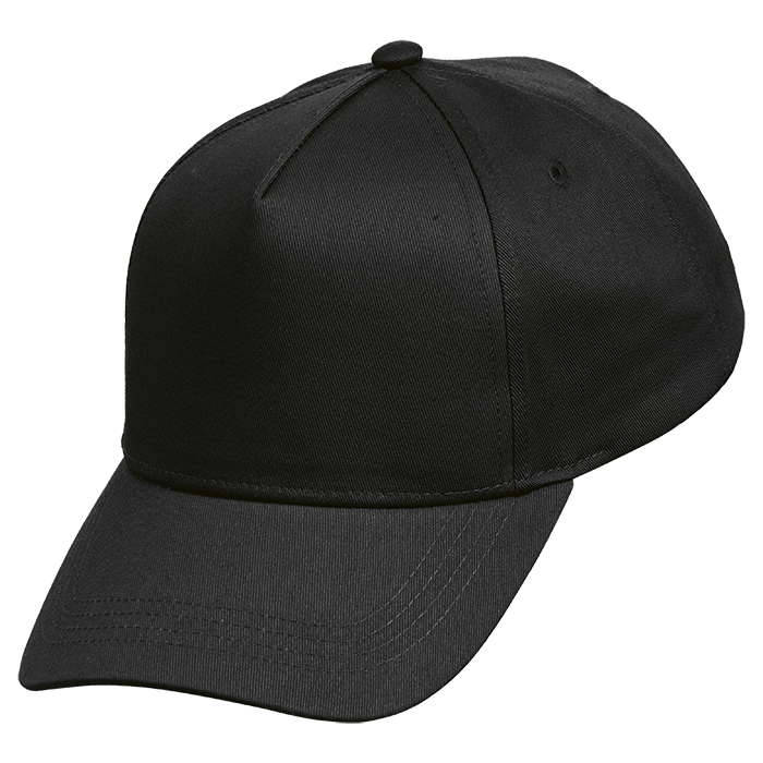 Owethu 5 Panel Peak Cap - Black