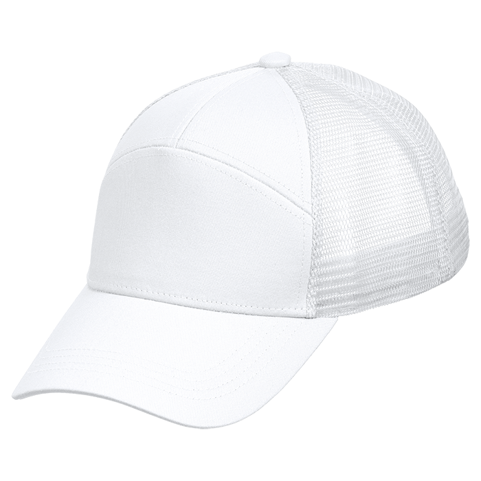Barron Trucker Cap with Mesh - White