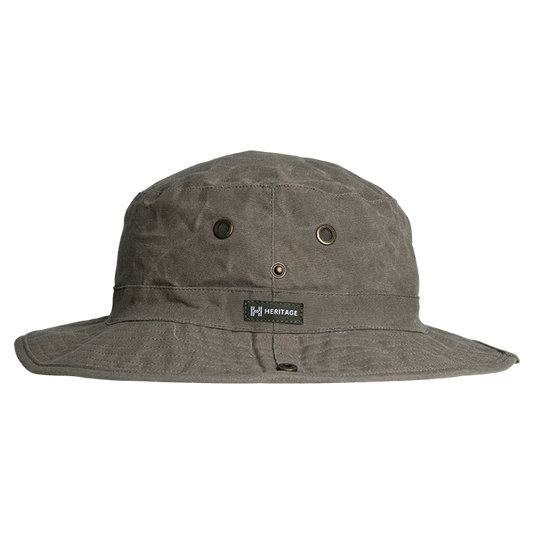 Heritage Washed Oil Skin Outdoor Hat - Grey