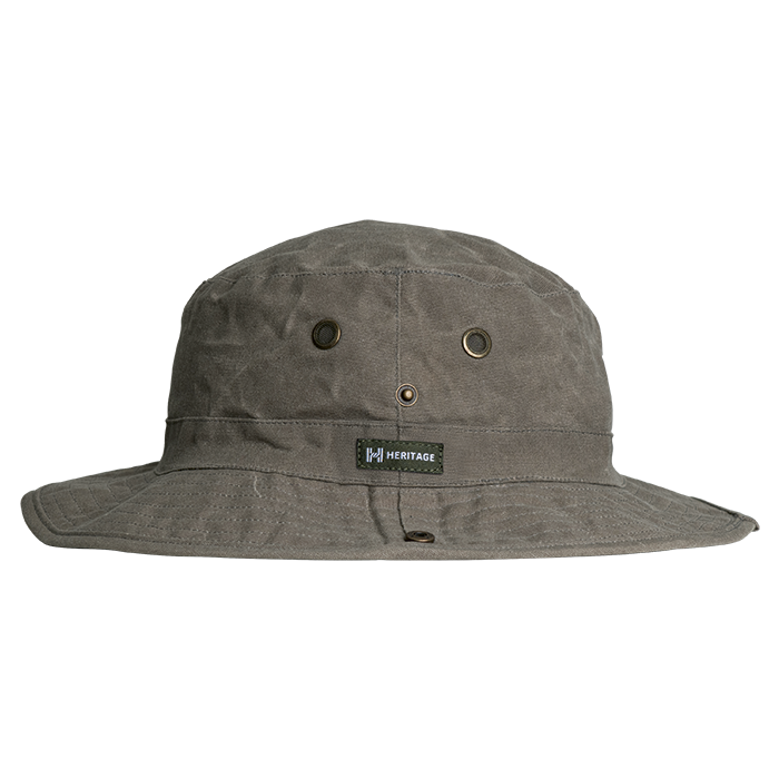 Heritage Washed Oil Skin Outdoor Hat - Grey