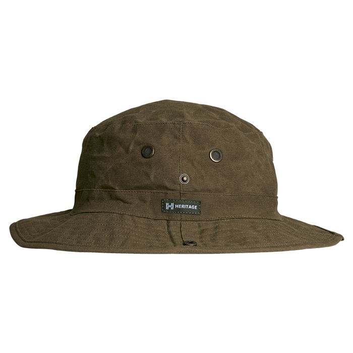 Heritage Washed Oil Skin Outdoor Hat - Olive