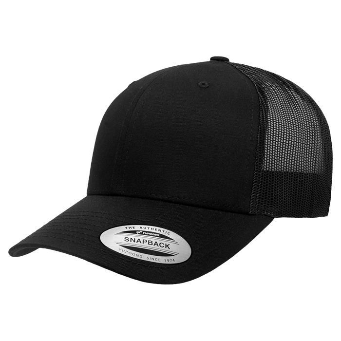 Retro Trucker Cap Adjustable Fit - Black
