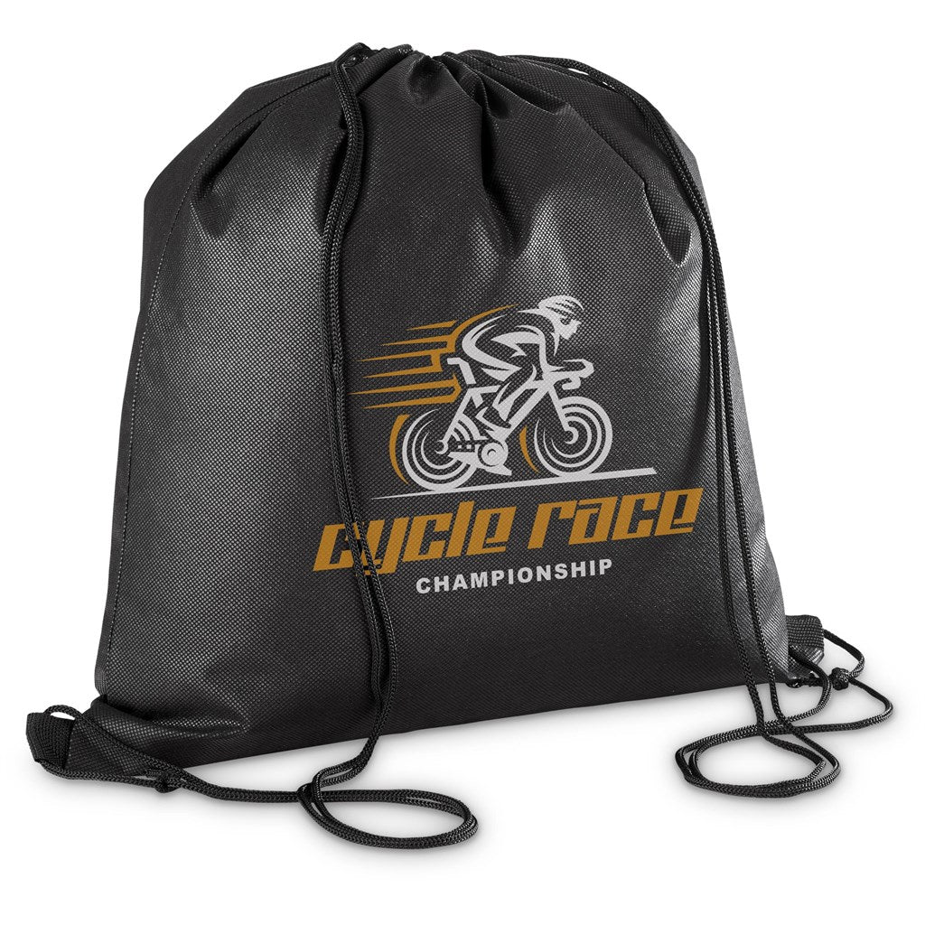 Altitude Whitefield Non-Woven Drawstring Bag - BLACK