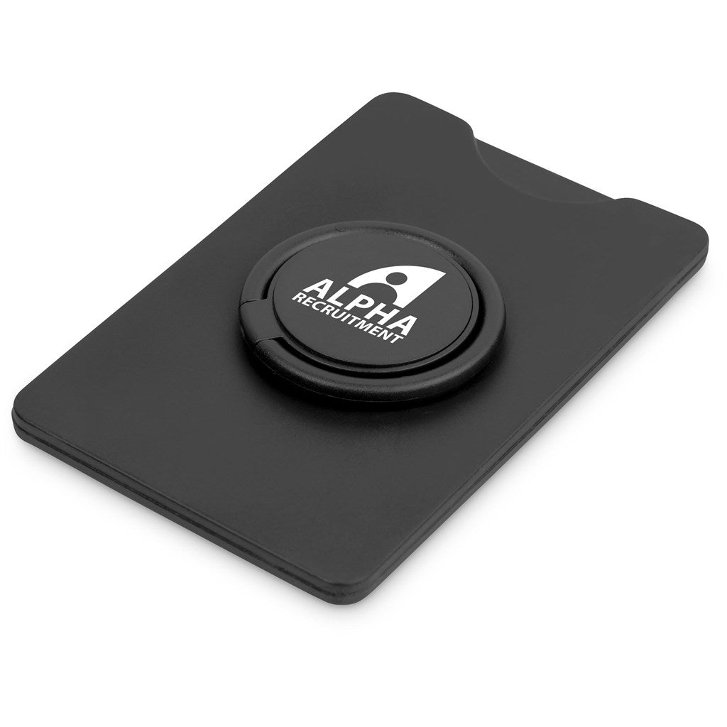 Altitude Axial Phone Card Holder, Ring Grip & Phone Stand - BLACK