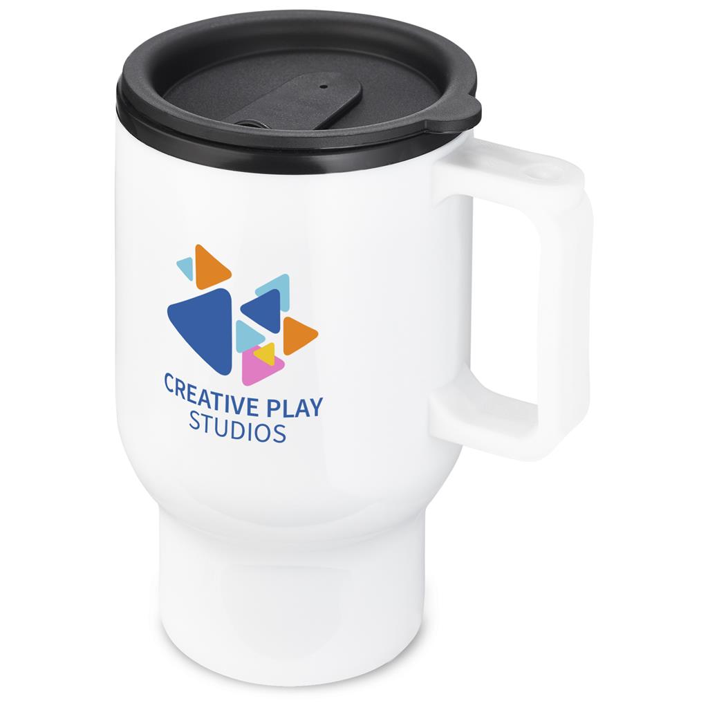 Altitude Whimsy Plastic Double-Wall Mug - 430ml - SOLID WHITE