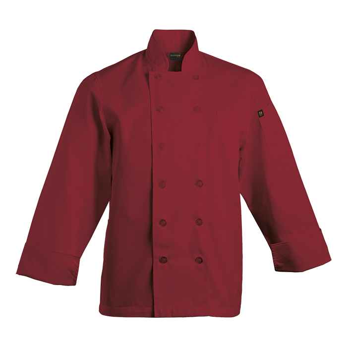 Savona Long Sleeve Chef Jacket Mens - Red