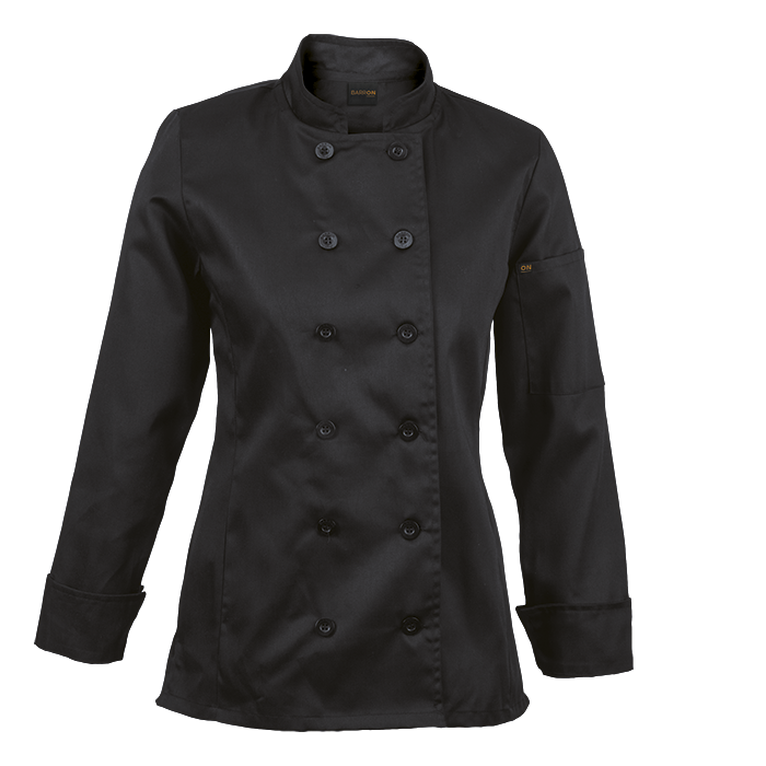 Long Sleeve Savona Chef Jacket Ladies - Black