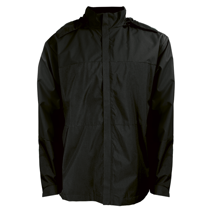 Water Resistant Rain Jacket Mens - Black