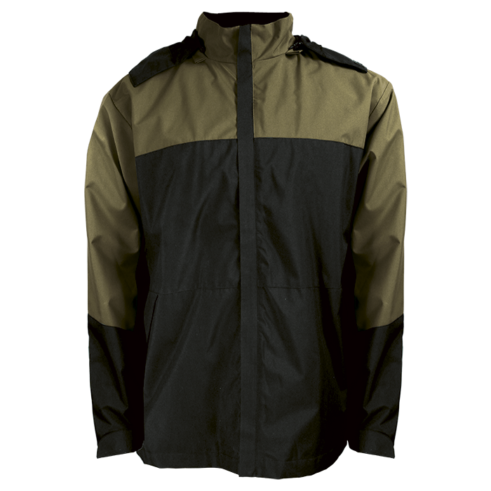 Water Resistant Rain Jacket Mens - Black/Fatigue