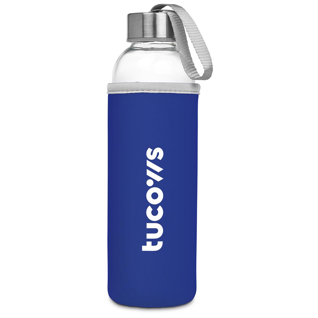 Kooshty Neo Glass Water Bottle - 500ml - BLUE