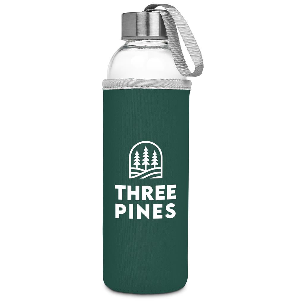 Kooshty Neo Glass Water Bottle - 500ml - DARK GREEN