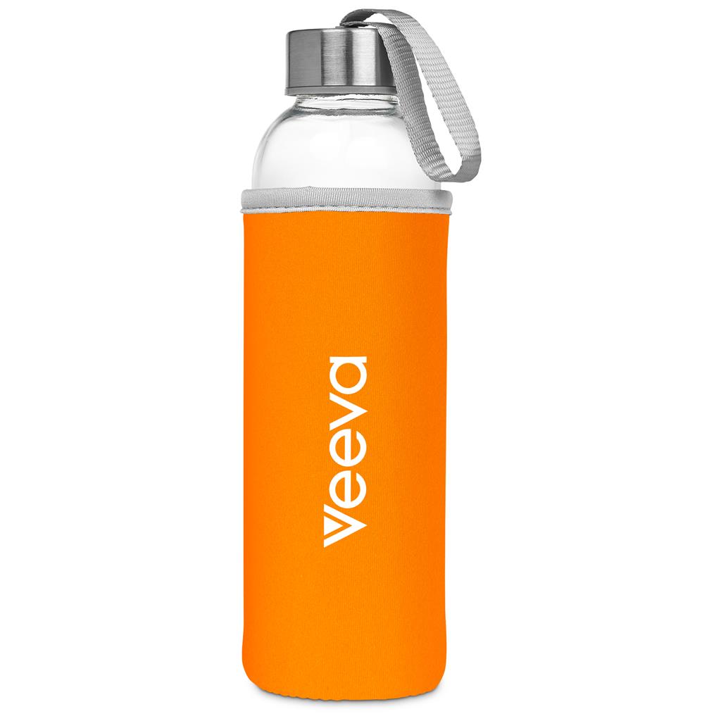 Kooshty Neo Glass Water Bottle - 500ml - ORANGE