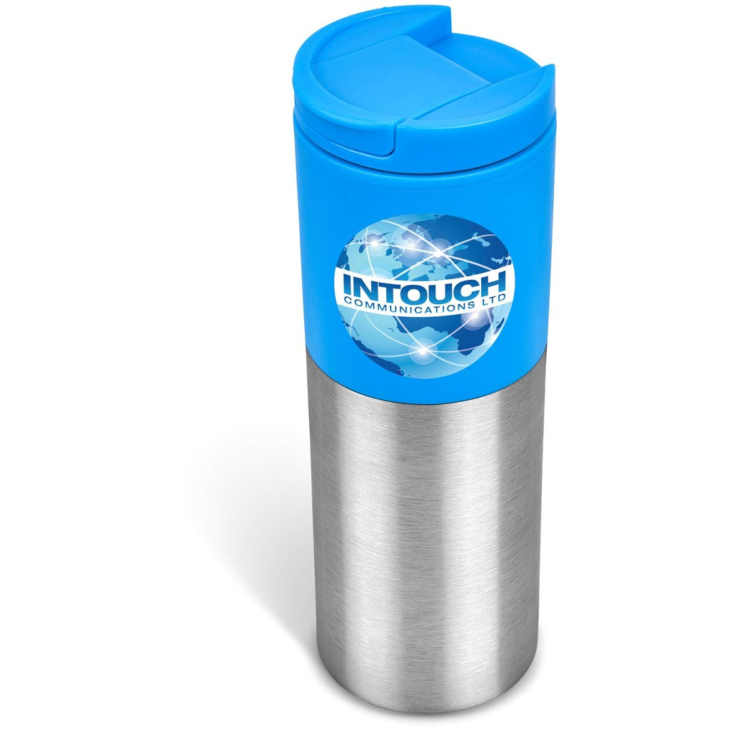 Kooshty Typhoon Stainless Steel & Plastic Double-Wall Tumbler - 450ml - CYAN