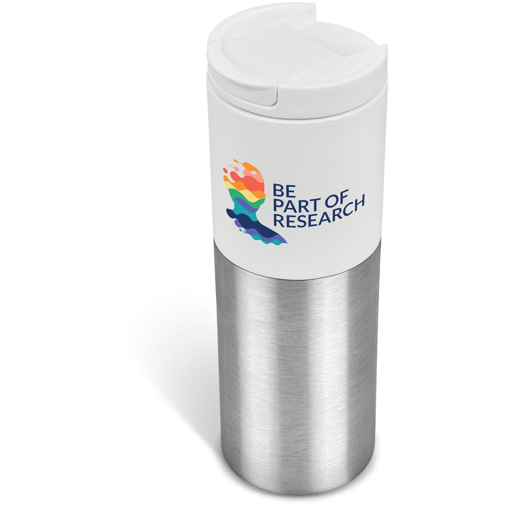 Kooshty Typhoon Stainless Steel & Plastic Double-Wall Tumbler - 450ml - SOLID WHITE