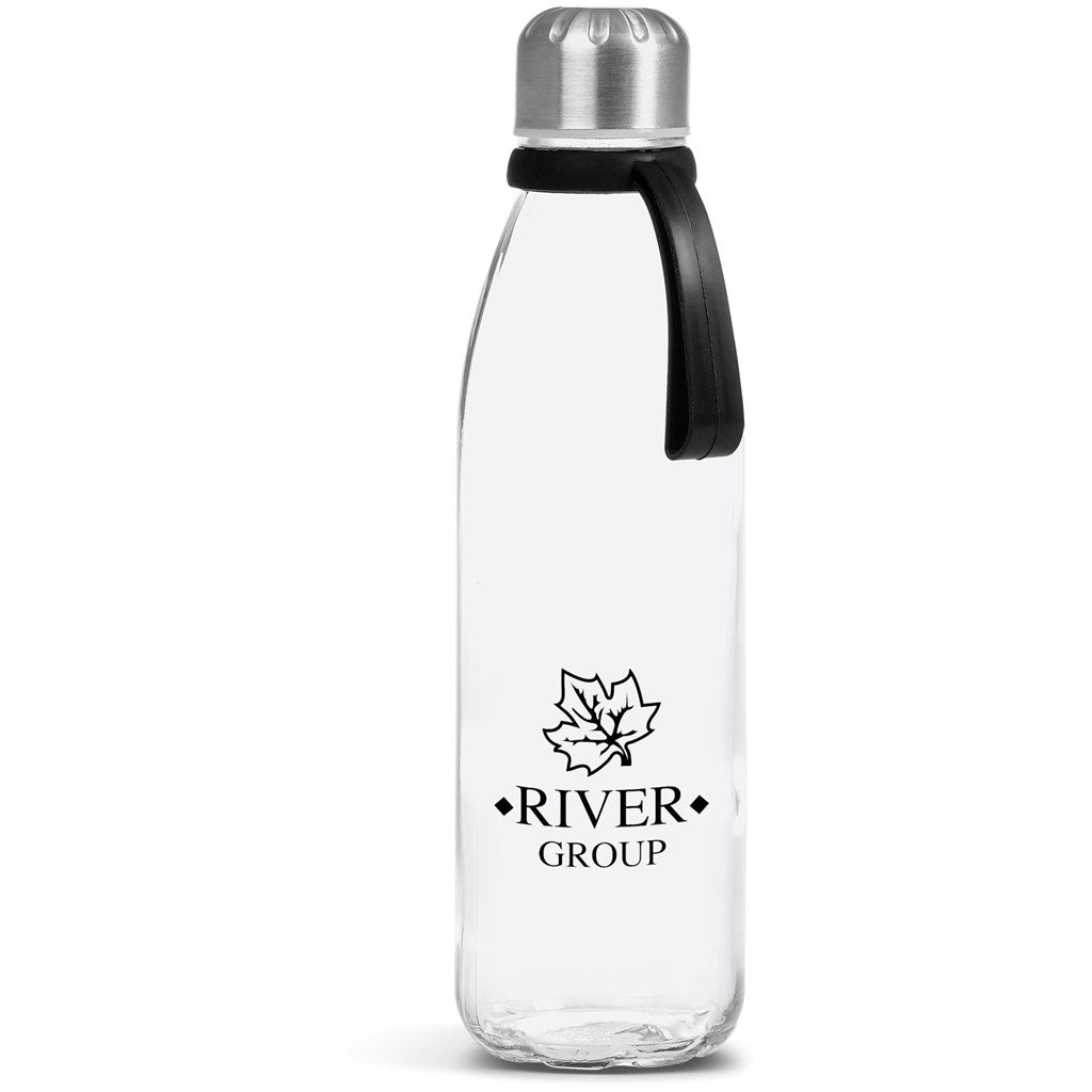Kooshty Loopy Glass Water Bottle - 650ml - BLACK