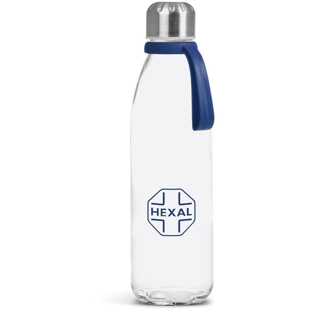 Kooshty Loopy Glass Water Bottle - 650ml - NAVY
