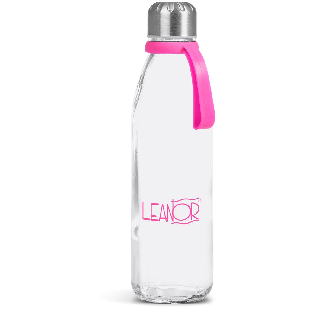 Kooshty Loopy Glass Water Bottle - 650ml - PINK