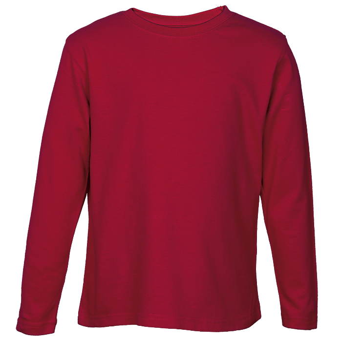 145g Long Sleeve T-Shirt Kiddies - Red