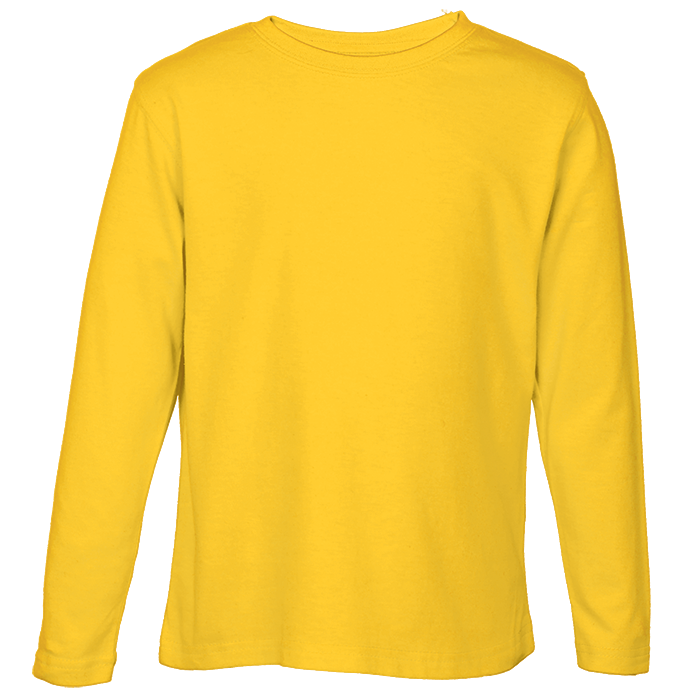 145g Long Sleeve T-Shirt Kiddies - Yellow