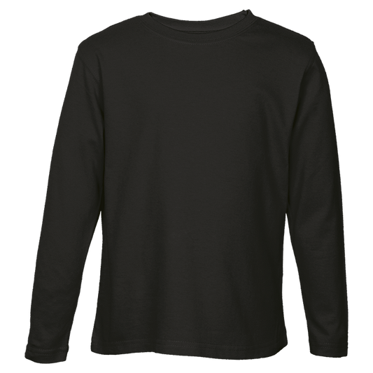 145g Econo Long Sleeve T-Shirt Kiddies - Black