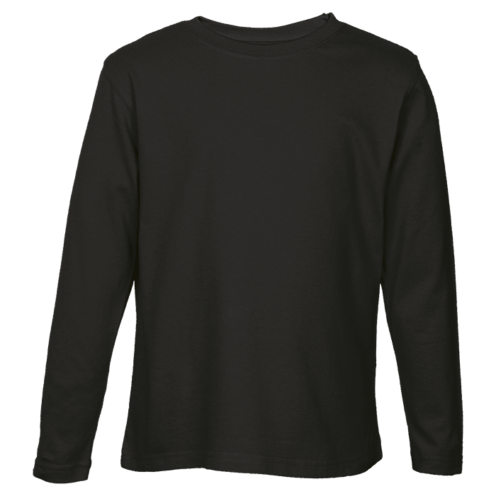 145g Econo Long Sleeve T-Shirt Kiddies - Black