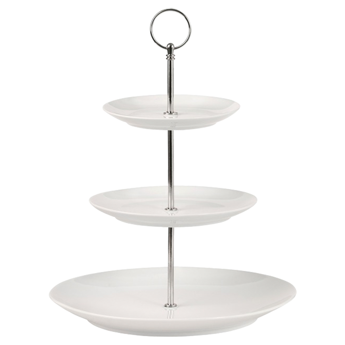 White Basics 3 Tiered Cake Stand - White