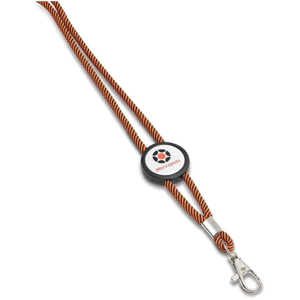 Altitude Candystripe Dome Lanyard - ORANGE