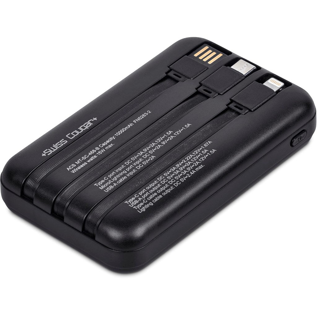Swiss Cougar Argos Fast Charge 20W Wireless Charging Magnetic Power Bank - 10 000mAh