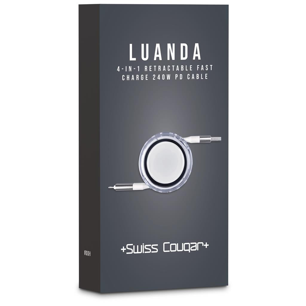 Swiss Cougar Luanda 4-in-1 Retractable Fast Charge 240W Power Delivery Cable