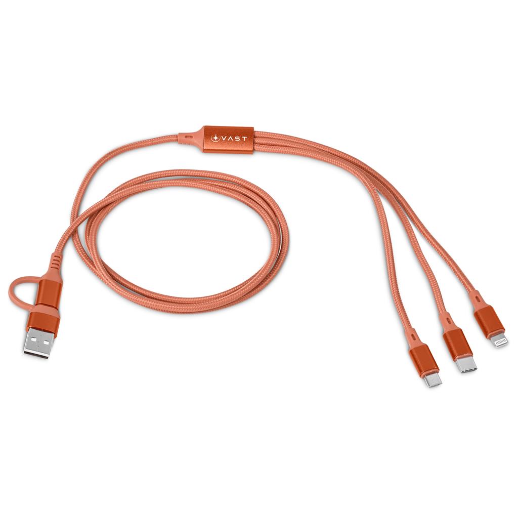 Serendipio Lancashire Fast Charge Multi-Cable - BURNT ORANGE