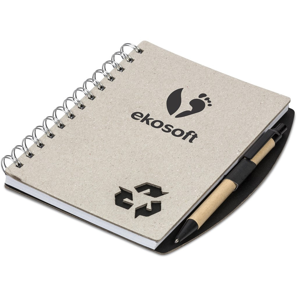 Altitude Bonaire Midi Notebook & Pen - BLACK